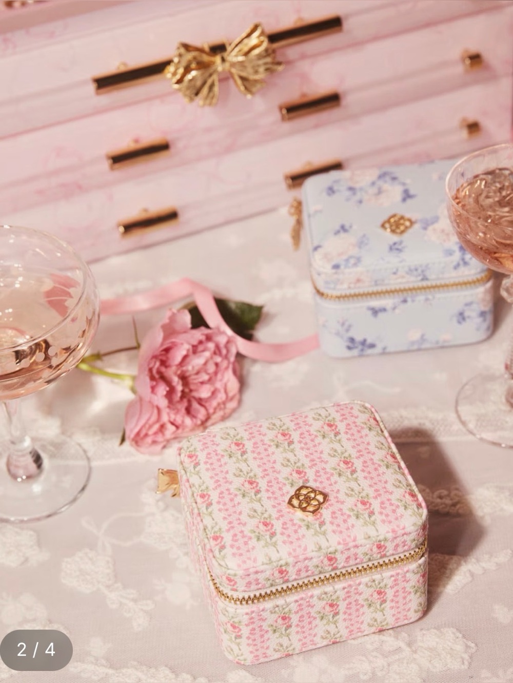 Kendra Scott x LoveShackFancy Small Zip Jewelry Case